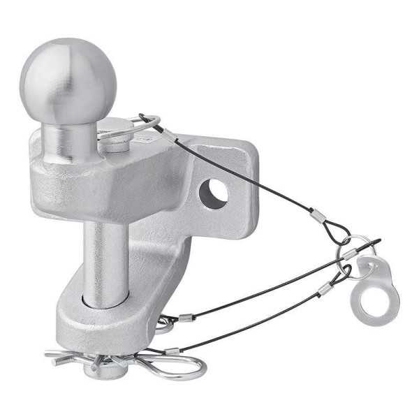 Boule d'attelage argent mixte double trous D21 S350