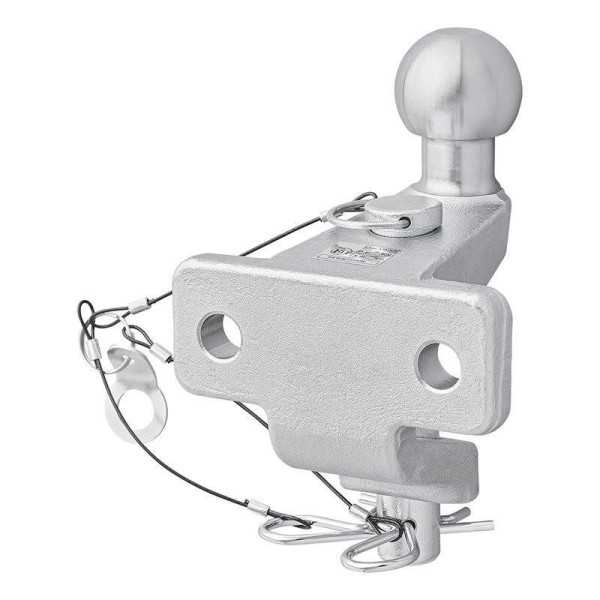 Boule d'attelage argent mixte double trous D21 S350 | ProPlus | Têt...