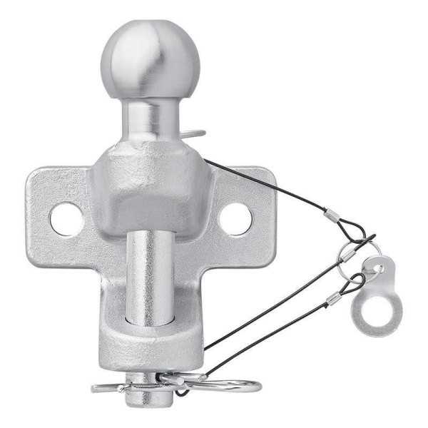 Boule d'attelage argent mixte double trous D21 S350 | ProPlus | Têt...