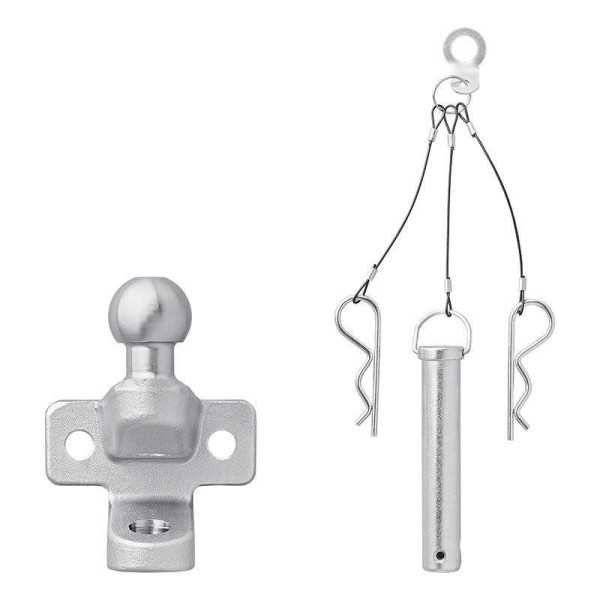 Boule d'attelage argent mixte double trous D21 S350 | ProPlus | Têt...