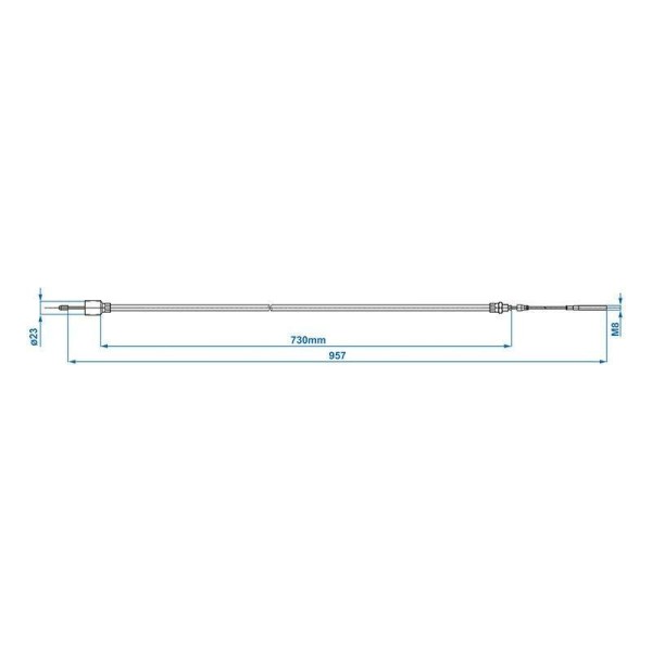 Câble de frein 730 957mm cloche 26mm convient pour BPW | ProPlus | ...