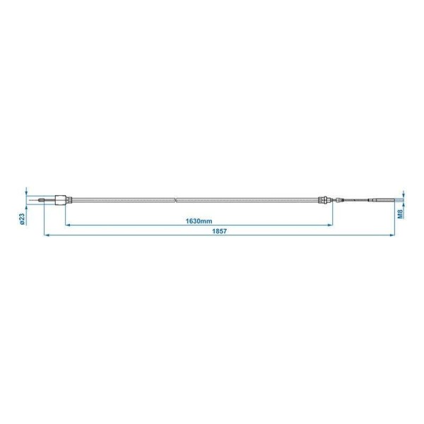 Câble de frein 1630 1857mm cloche 26mm convient pour BPW | ProPlus ...