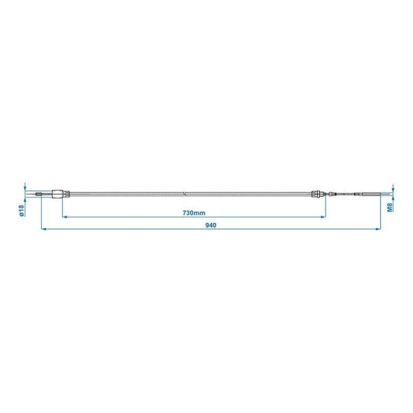 Câble de frein 730 940mm cloche 22mm convient pour Knott Schlegl Ni...