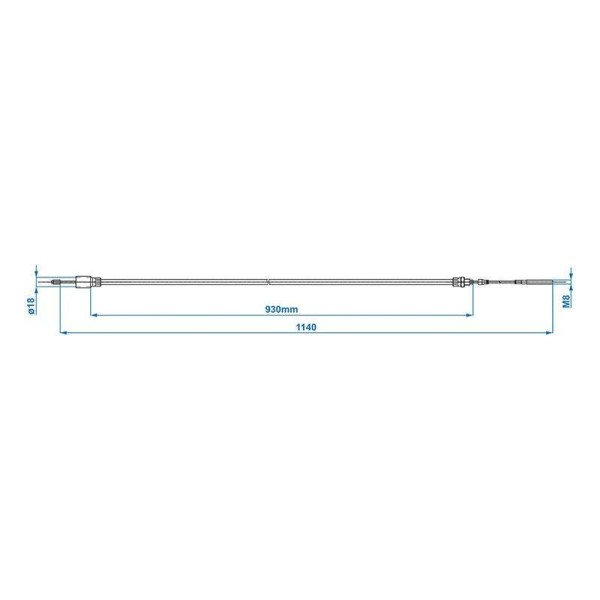 Câble de frein 930 1140mm cloche 22mm convient pour Knott Schlegl N...