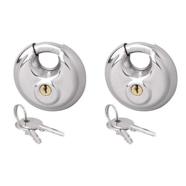 Cadenas Ã  disque 70mm 2 piÃ¨ces assortie de mÃªme faÃ§on