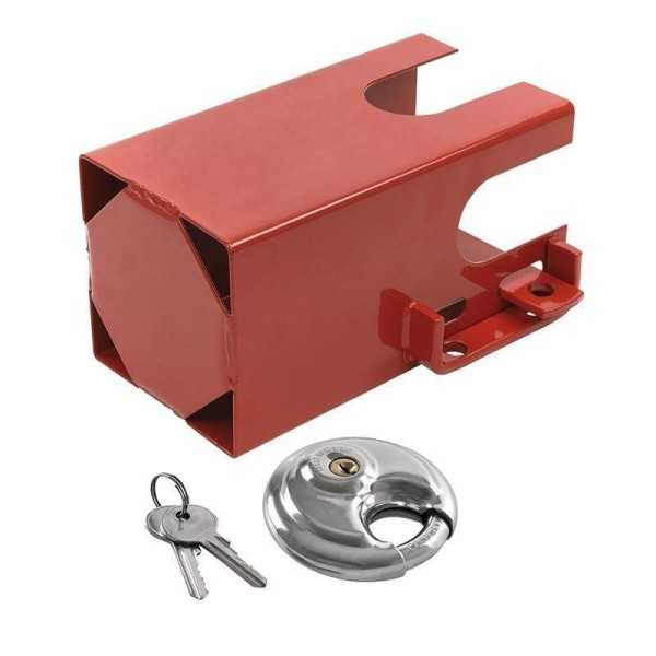 Antivol tête d'attelage 110x110mm avec cadenas à disque PM | ProPlu...