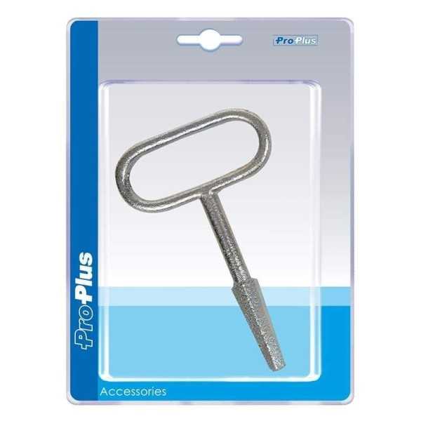 ClÃ© carrÃ© pour serrure batteuse dans blister