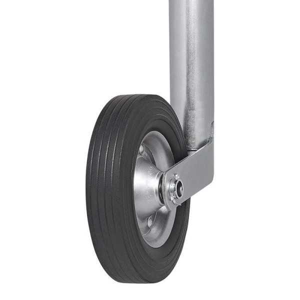 Roue jockey 48mm jante métal avec pneu caoutchouc 200x50mm | ProPlu...