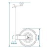 Roue jockey 48mm jante métal avec pneu d'aire 260x85mm | ProPlus | ...