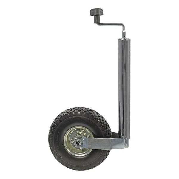 Roue jockey 48mm jante mÃ©tal avec pneu PU 260x85mm