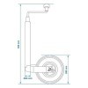 Roue jockey 48mm jante métal avec pneu PU 260x85mm | ProPlus | Roue...