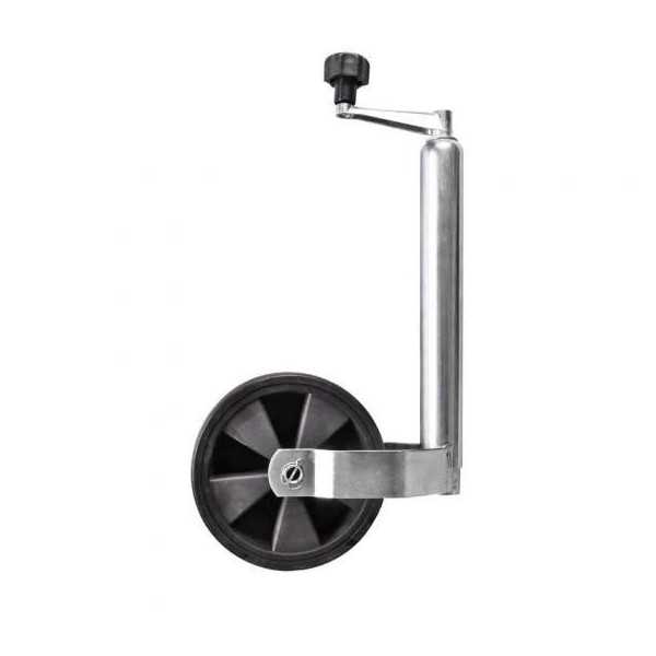 Roue jockey 48mm jante plastique avec pneu caoutchouc 220x70mm