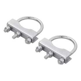 Etrier de fixation en U ronde 60 70mm pour collier roue jockey lot de 2 piÃ¨ces