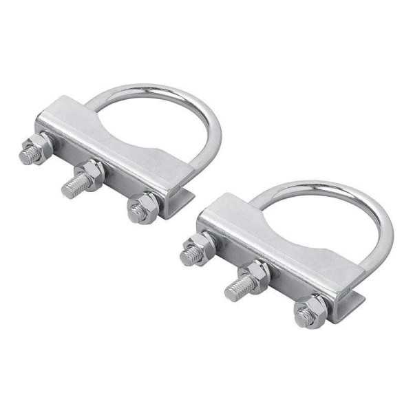 Etrier de fixation en U ronde 60 70mm pour collier roue jockey lot de 2 piÃ¨ces