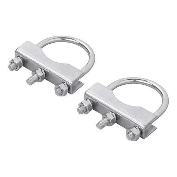 Etrier de fixation en U ronde 60 70mm pour collier roue jockey lot ...