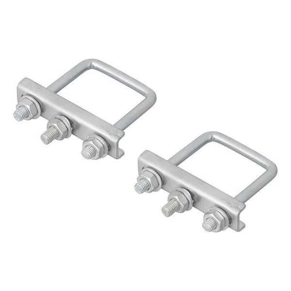 Etrier de fixation en U carrÃ© 60mm pour collier roue jockey lot de 2 piÃ¨ces