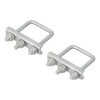 Etrier de fixation en U carrÃ© 60mm pour collier roue jockey lot de 2 piÃ¨ces