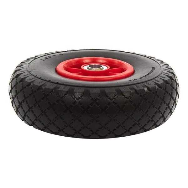 Roulette roue jockey jante plastique avec pneu PU 260x85mm | ProPlu...