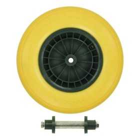 Roue PU avec jante plastique 16" 4.00-8 incl. essieu