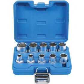 Jeu de Douilles six pans 12 5 mm 1/2" en pouces 10 piÃ¨ces