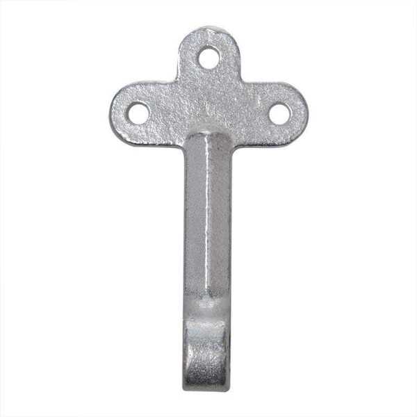 Fermeture crochet no.0 droite 140mm avec oeillet à visser dans blis...