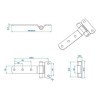 Charnière de porte 143x61mm | ProPlus | Charnière & Serrure