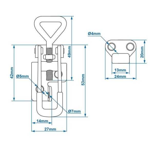 Fermeture ajustable 70-81mm incl. gache | ProPlus | Charnière & Ser...