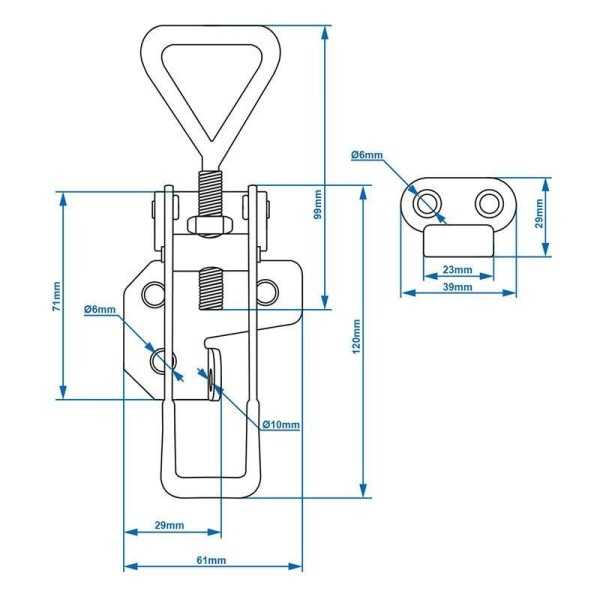 Fermeture ajustable 160-180mm incl. gache | ProPlus | Charnière & S...