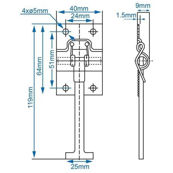 Arrêt de porte avec gache dans blister | ProPlus | Accessoires divers