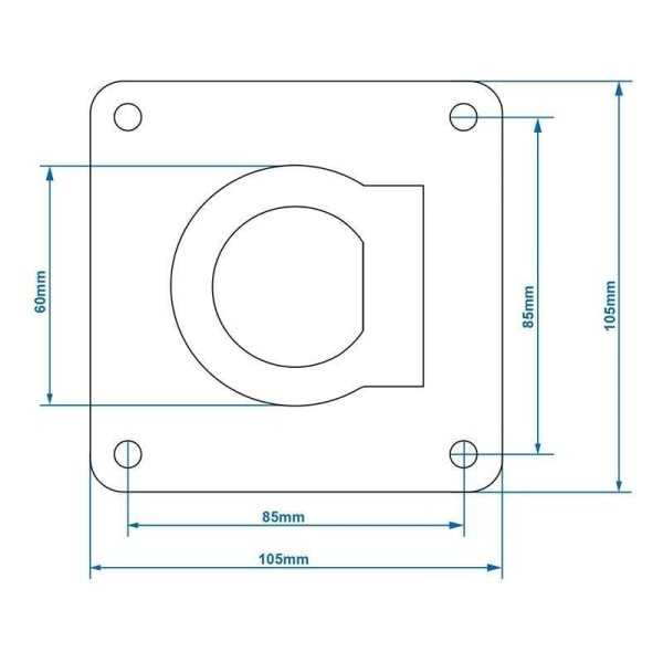 Anneau d'arrimage seule 105x105mm | ProPlus | Anneau d'Arrimage