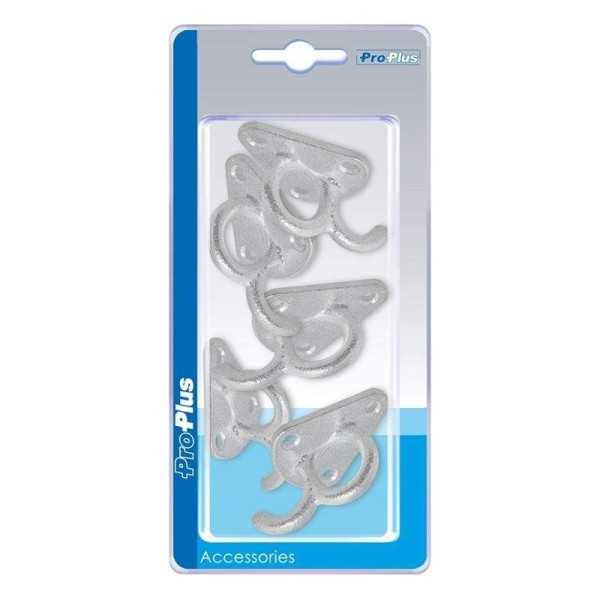 Crochet mÃ©tal pour corde avec un oeil 70x45mm 5 piÃ¨ces dans blister