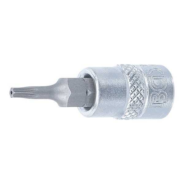 Douille Ã  embouts 6 3 mm 1/4" profil T pour Torx avec perÃ§age T9
