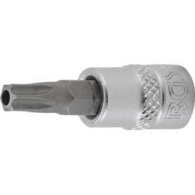 Douille Ã  embouts 6 3 mm 1/4" profil T pour Torx avec perÃ§age T30