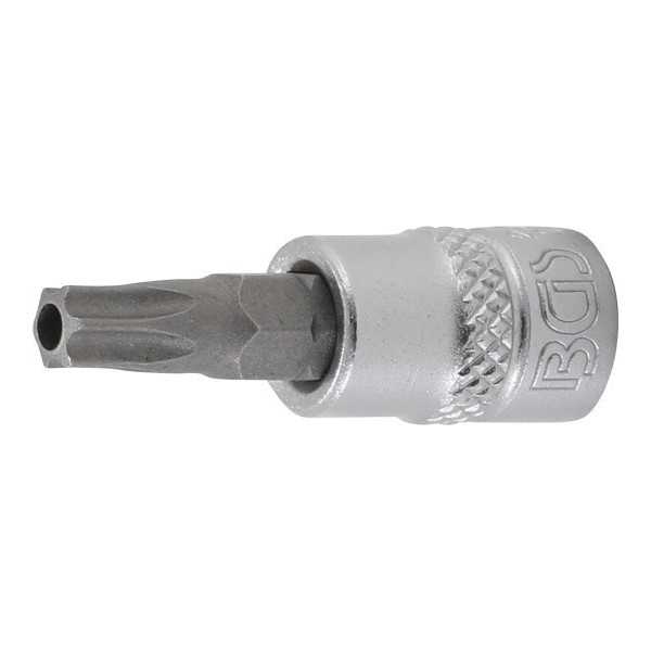 Douille Ã  embouts 6 3 mm 1/4" profil T pour Torx avec perÃ§age T30
