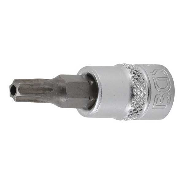 Douille Ã  embouts 6 3 mm 1/4" profil T pour Torx avec perÃ§age T27