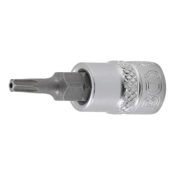 Douille Ã  embouts 6 3 mm 1/4" profil T pour Torx avec perÃ§age T15