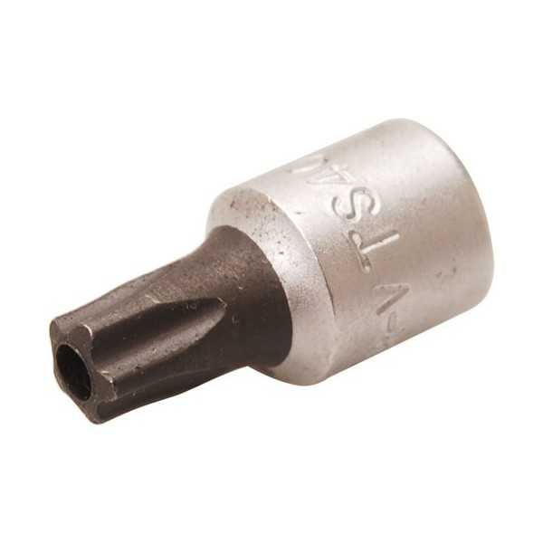 Douille Ã  embouts 6 3 mm 1/4" profil TS pour Torx Plus avec perÃ§age TS40