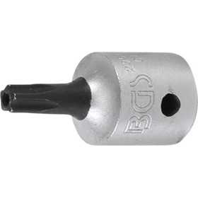 Douille Ã  embouts 6 3 mm 1/4" profil TS pour Torx Plus avec perÃ§age TS20