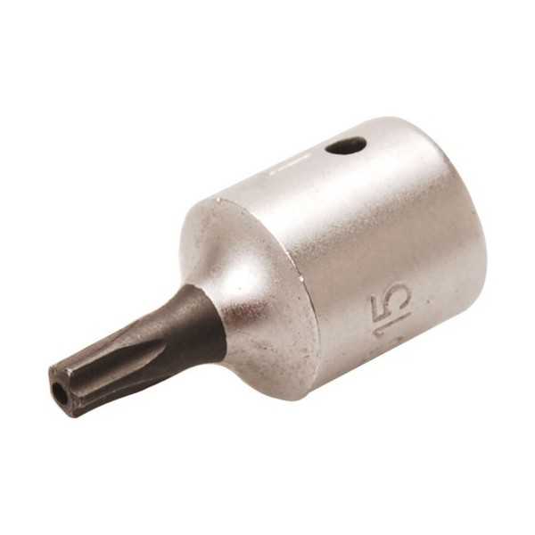 Douille Ã  embouts 6 3 mm 1/4" profil TS pour Torx Plus avec perÃ§age TS15