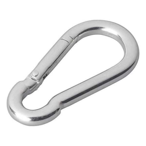 Mousqueton métal 8x80mm 2 pièces dans blister | ProPlus | Mousqueton