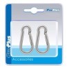Mousqueton inox 5x50mm 2 piÃ¨ces dans blister