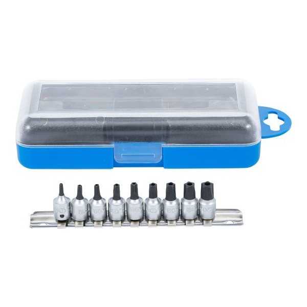 Jeu de douilles Ã  embouts 6 3 mm 1/4" Profil T pour Torx Plus 9 piÃ¨ces