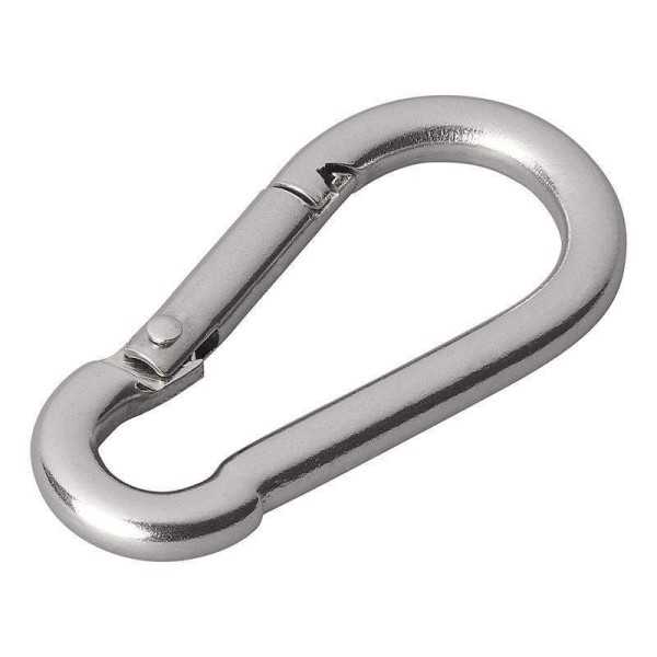 Mousqueton inox 5x50mm 2 pièces dans blister | ProPlus | Mousqueton