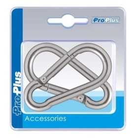Mousqueton inox 8x80mm 2 piÃ¨ces dans blister