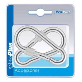 Mousqueton mÃ©tal 8x80mm avec bouchon Ã  vis verrouillage 2 piÃ¨ces dans blister