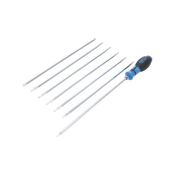 Jeu de tournevis avec lames Ã©changeables Profil T pour Torx / profil T pour Torx Plus avec perÃ§age 8 piÃ¨ces