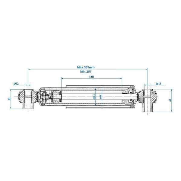 Amortisseur 900-1300kg CC 250-380 jeu de 2 pièces | ProPlus | Amort...