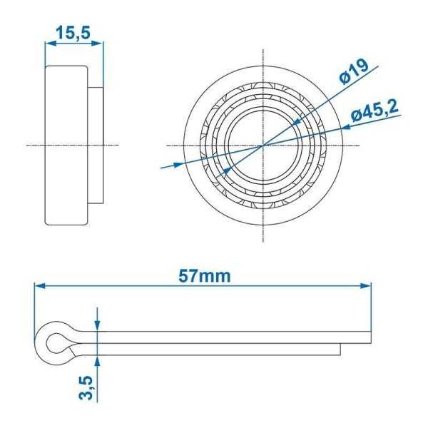 Roulement conique 11949 11910 19,05x45,23x15,49 | ProPlus | Roulement