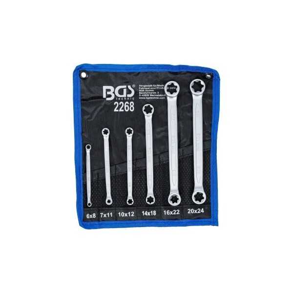 Jeu de clÃ©s Ã  Å“il doubles profil E E6 x E8 E20 x E24 6 piÃ¨ces