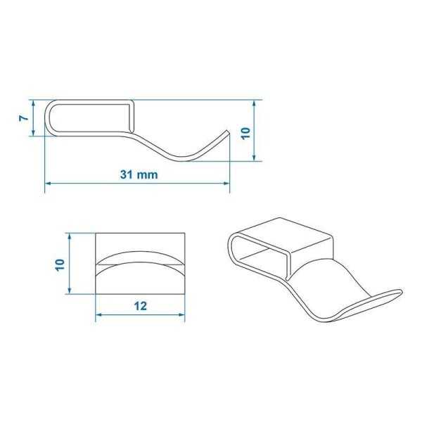 Collier fixation câble 28mm 10 pièces dans blister | ProPlus | Coll...